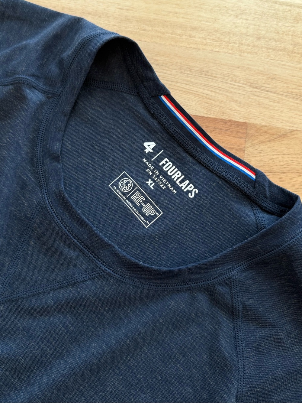 FOURLAPS Navy Blue DRI-Fit Athletic Crew Neck Shirt - Men’s Size XL - NWOT